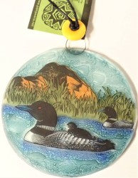 Suncatcher Loon With Baby