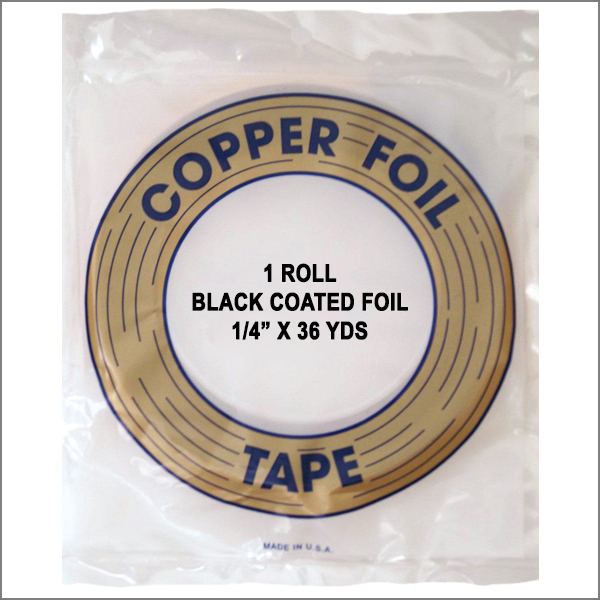 Foil Black Back 1/4" 1.25 MIL
