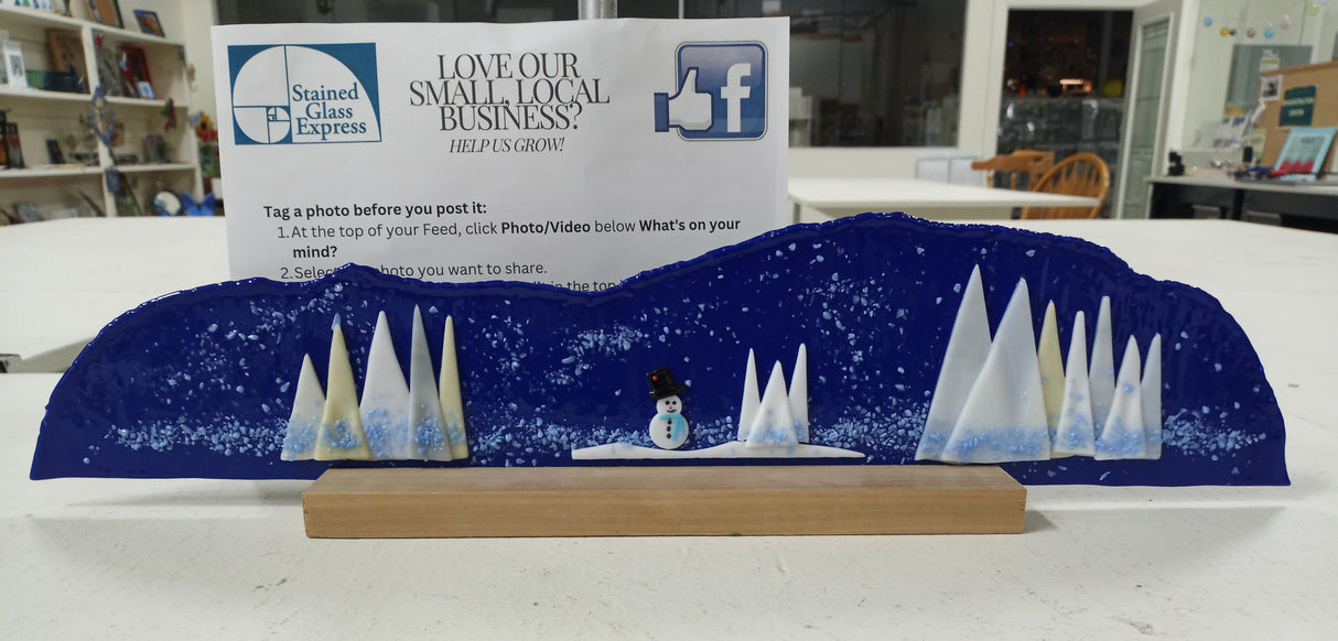 Fun Night Out Fused Glass Winterscape - Multiple Dates!