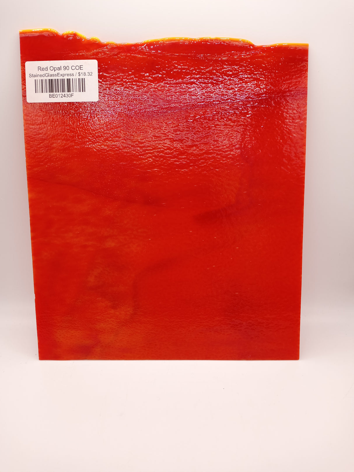 bullseye red opal glass before firing