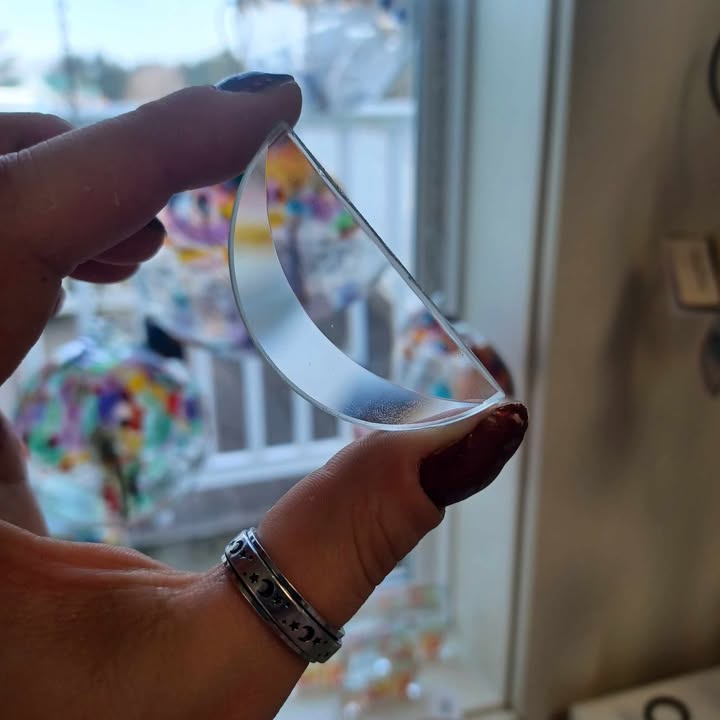 Bevel Clear Half Circle 2"