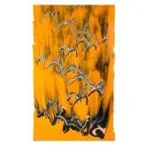 Tangerine Opal, White and Black Drizzle