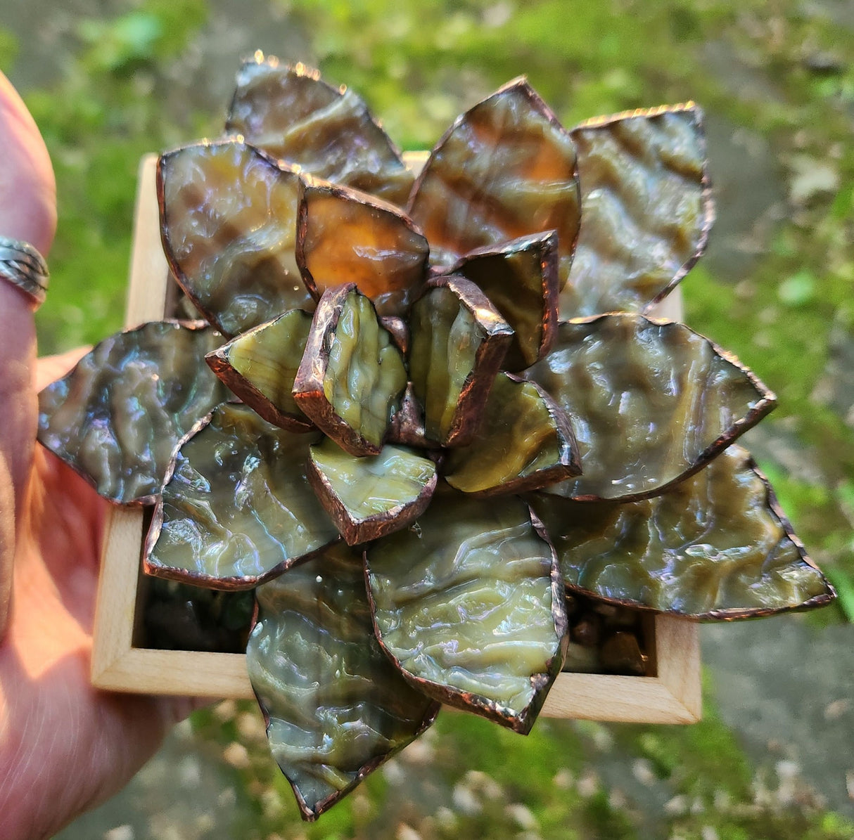 Dark Brown, Coffee, Butterscotch Granite Ripple