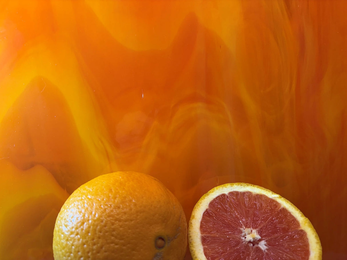 96 COE Orange and White Wispy