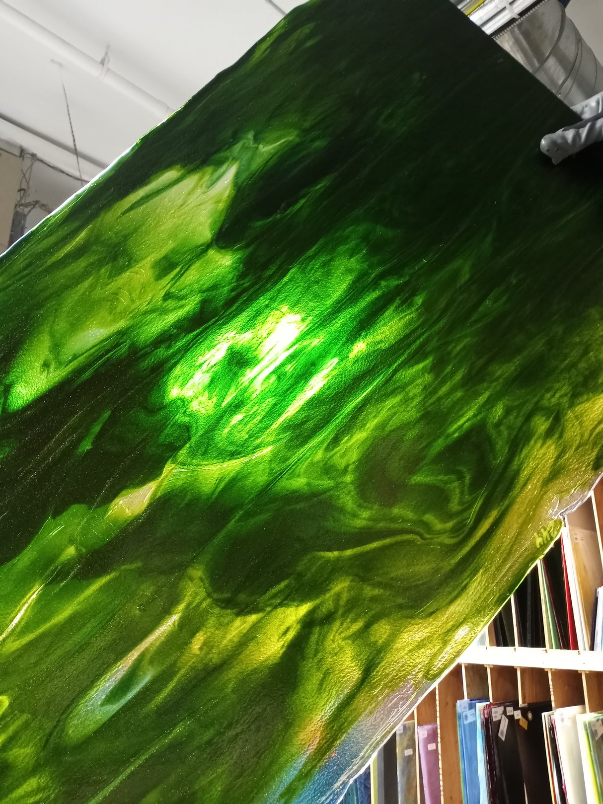 90 COE Clear, Triple Aventurine Streaky