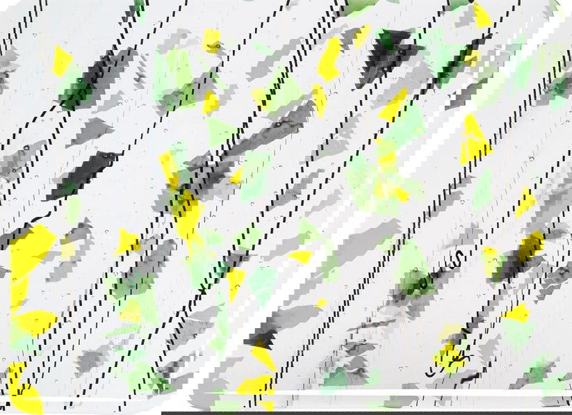 90 COE Clr w/Grn, Yellow, Black Streamers - Stained Glass Express