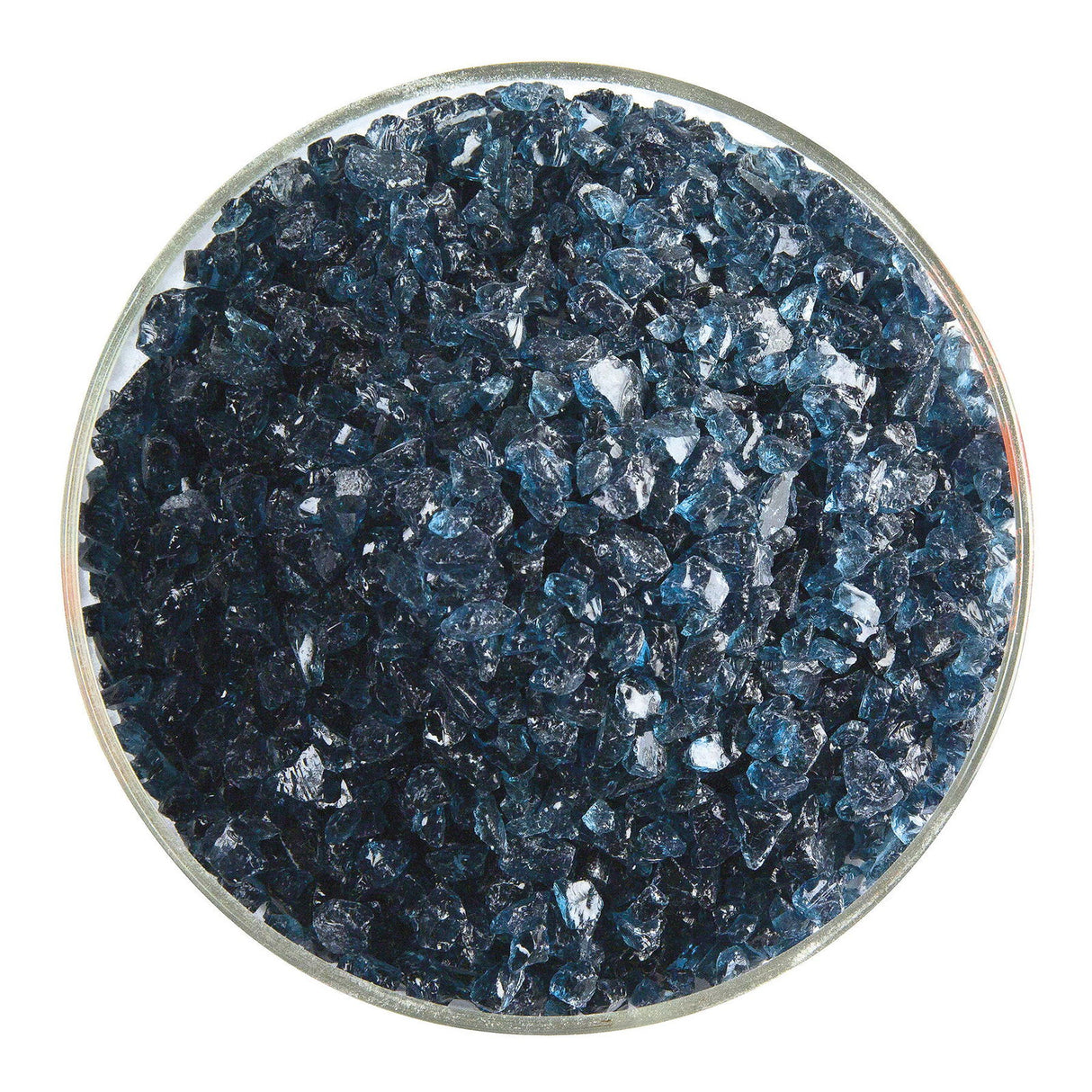 90 COE Frit Coarse Sea Blue Transparent - Stained Glass Express