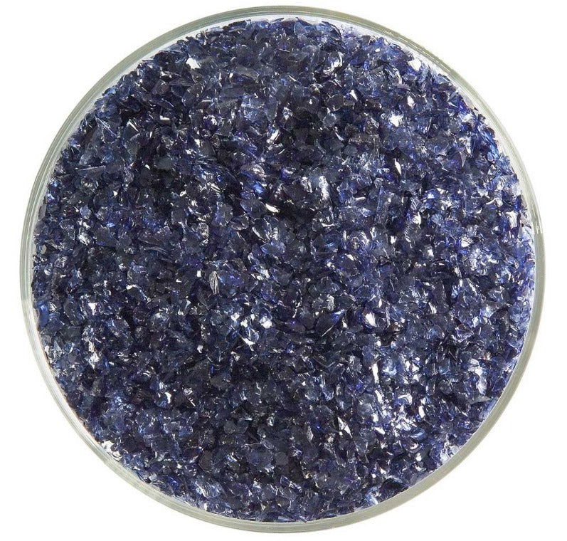 90 COE Frit Medium Midnight Blue Transparent - Stained Glass Express