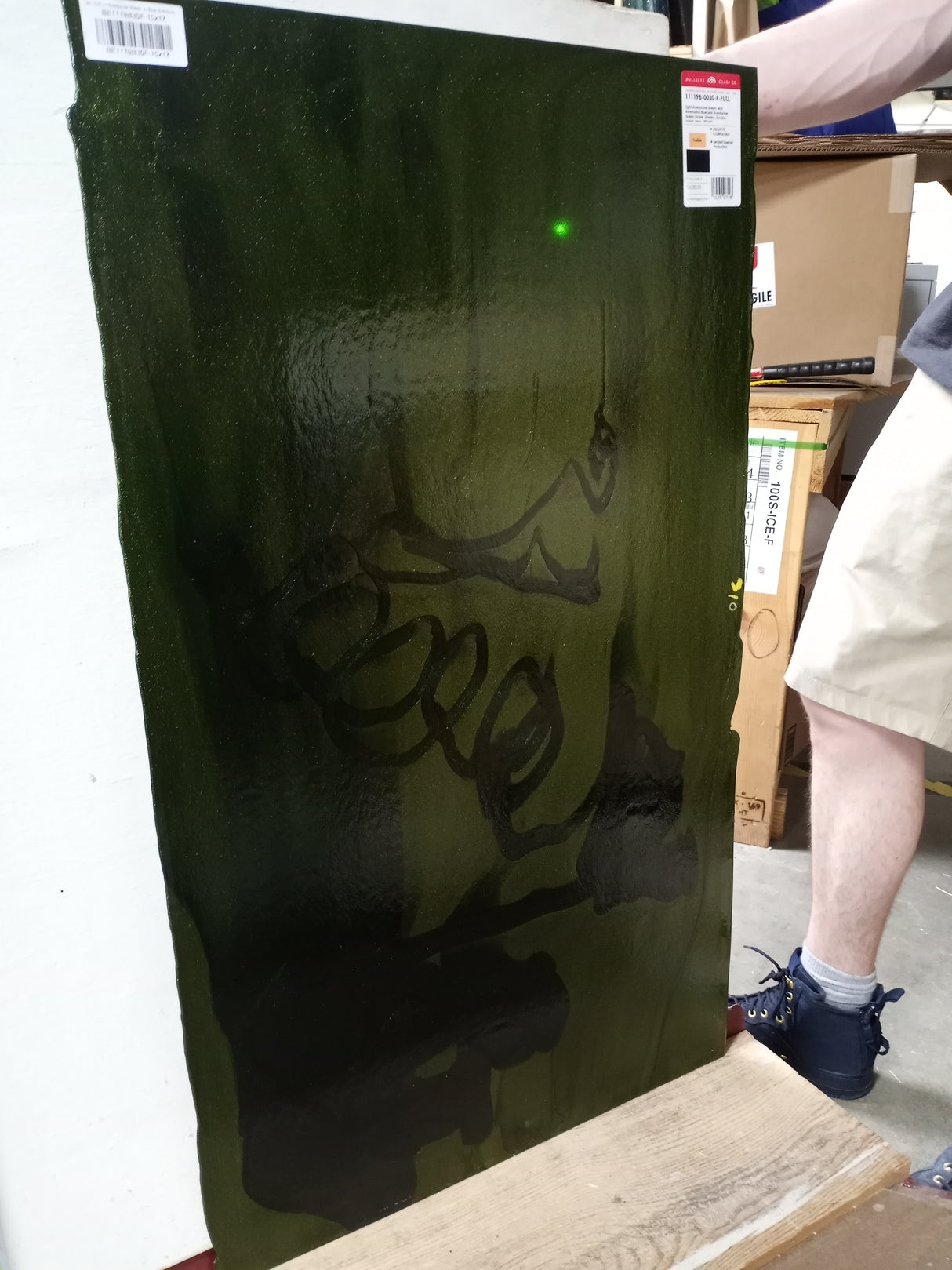 90 COE Lt Aventurine Green with Blue Aventurine and Dk Green Aventurine Drizzle