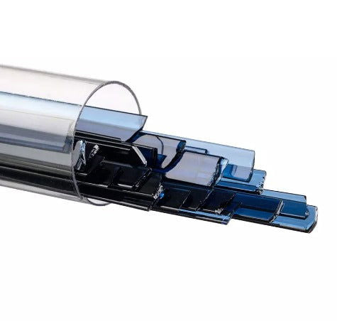 90 COE RIBBON Transparent MIDNIGHT BLUE - Stained Glass Express