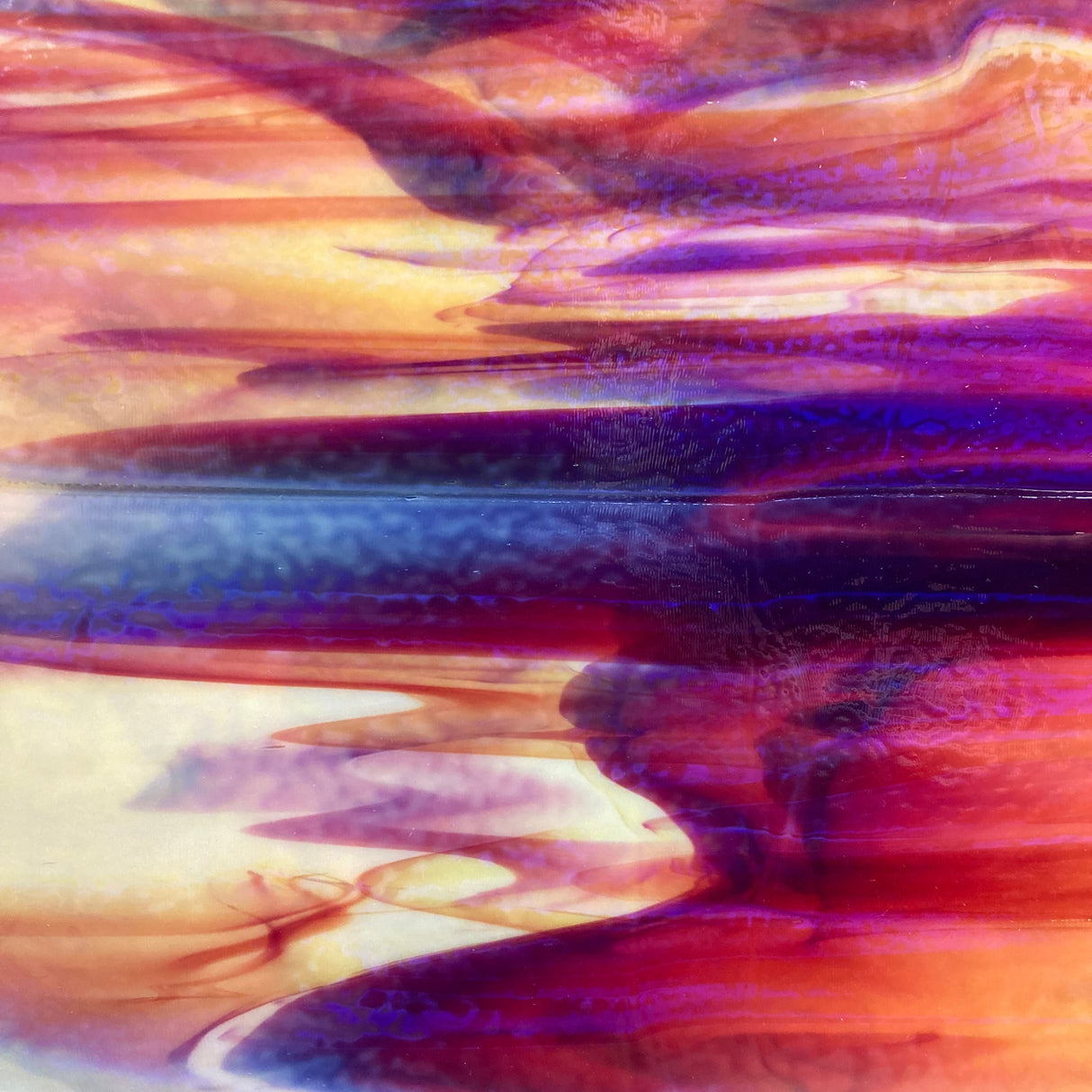 90 COE Soft Yellow, Deep Red Opal