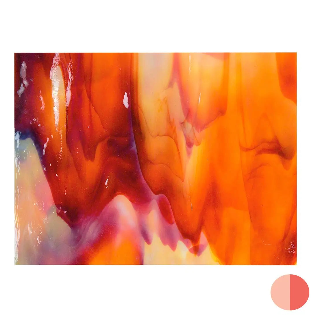 90 COE Soft Yellow, Deep Red Opal