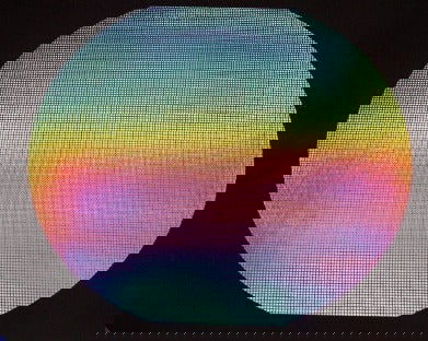 90 Coe Dichroic Black Under Rainbow Squares - Stained Glass Express