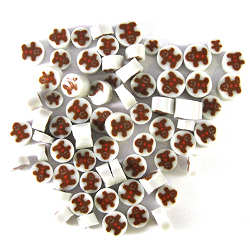 90 Coe Gingerbread Man Millefiori - Stained Glass Express