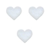90 Coe Precut Mini Hearts 3 Pack White - Stained Glass Express