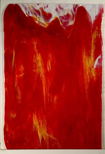 96 COE CHERRY RED/ WHITE STIPPLE - Stained Glass Express