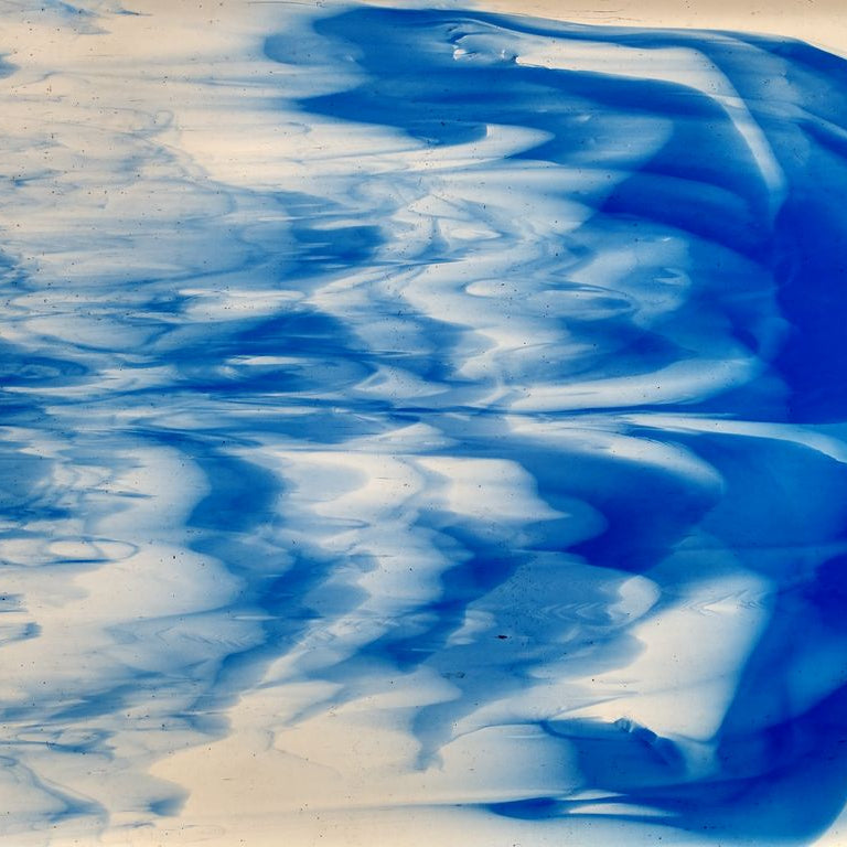 96 COE Clear and Cobalt - Stained Glass Express