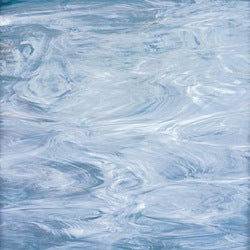 96 COE Colonial Blue, White Wispy - Stained Glass Express