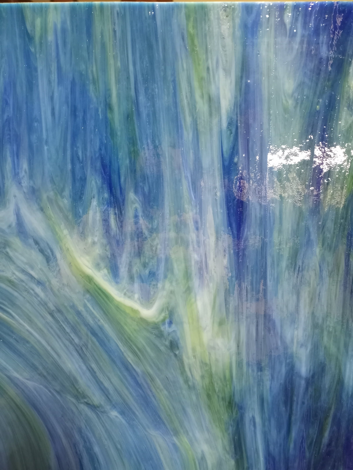 96 COE Dark Blue, Medium Green Opal