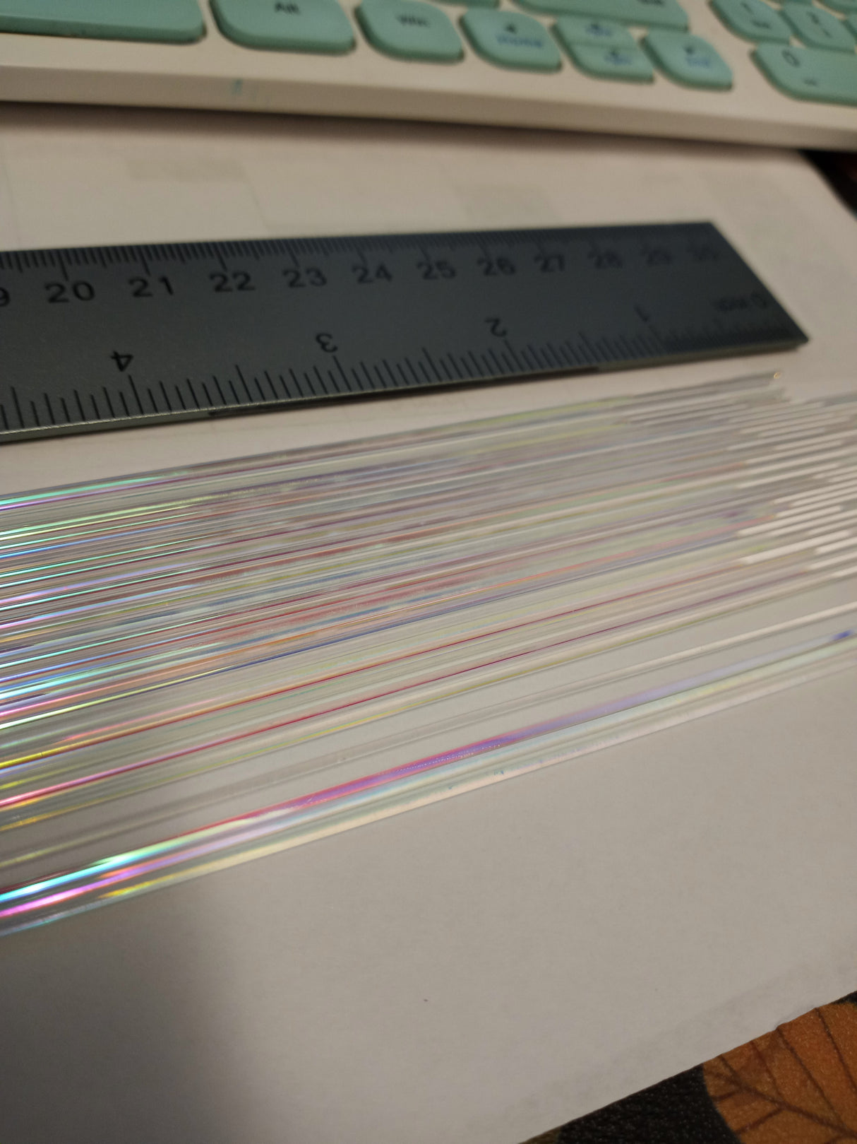 96 COE Dichroic Clear Stringer