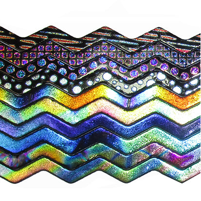 96 COE Dichroic Firestrip Patterns Wavy