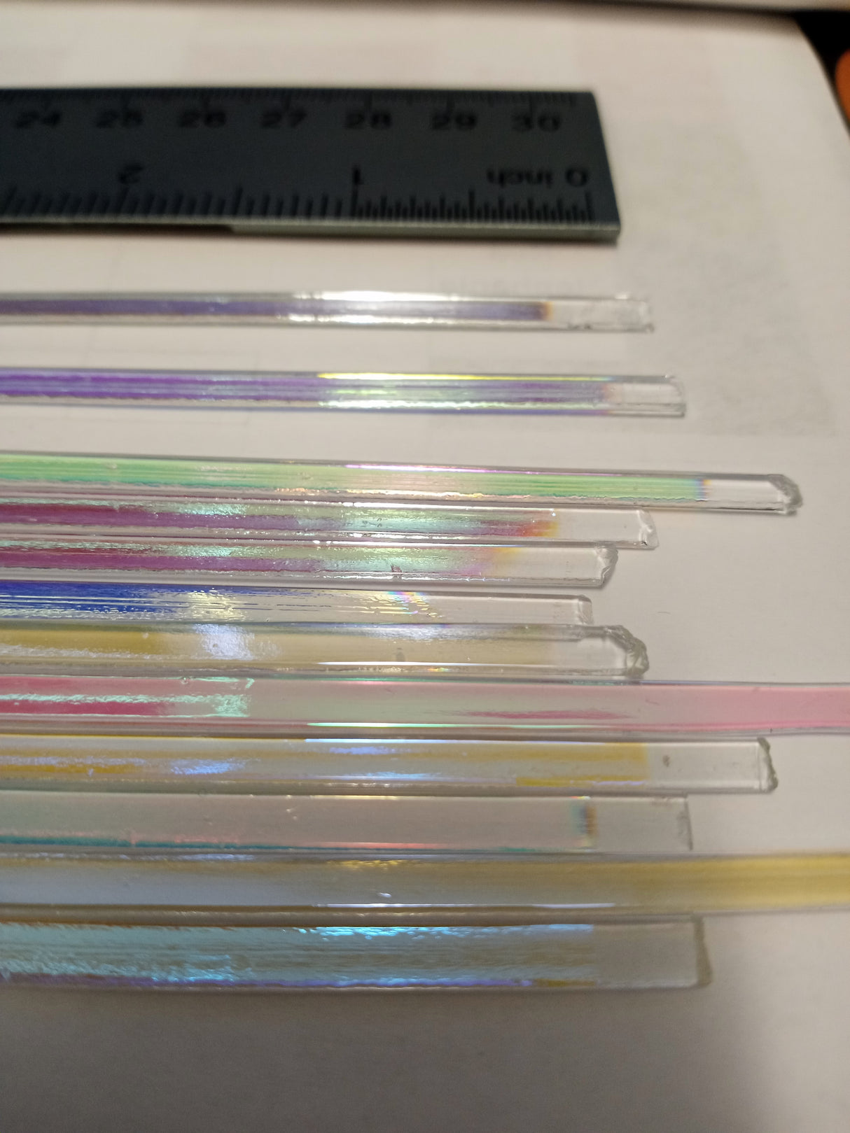 96 COE Dichroic Noodle Clear