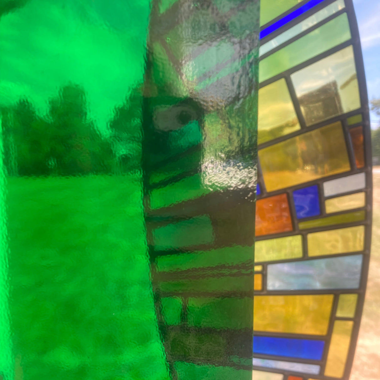 96 COE Iridescent Dark Green