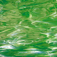 96 COE Light Green w/ White Wispy - Stained Glass Express