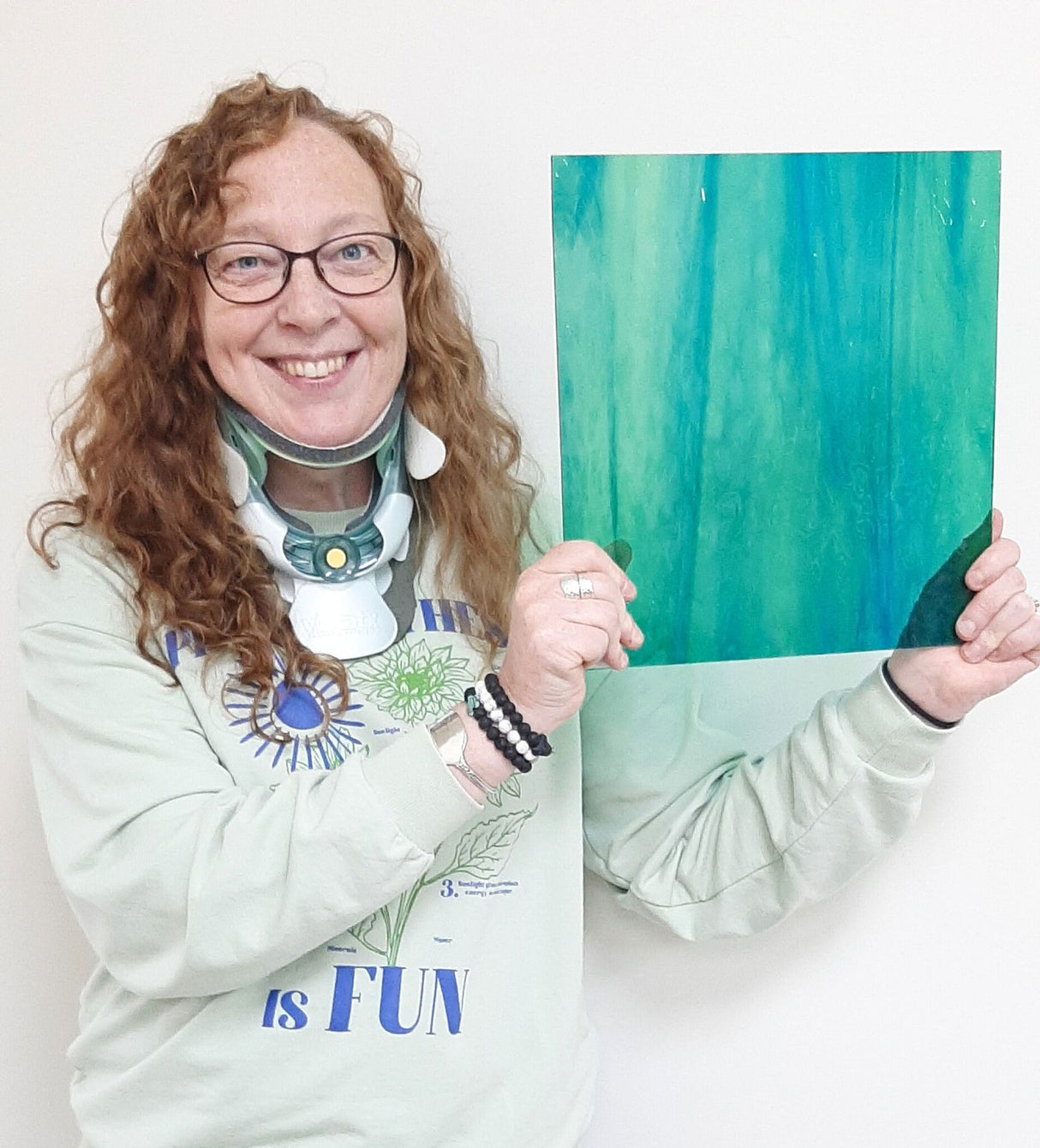 96 COE Pale Grn/Aqua Bl Waterglass - Stained Glass Express