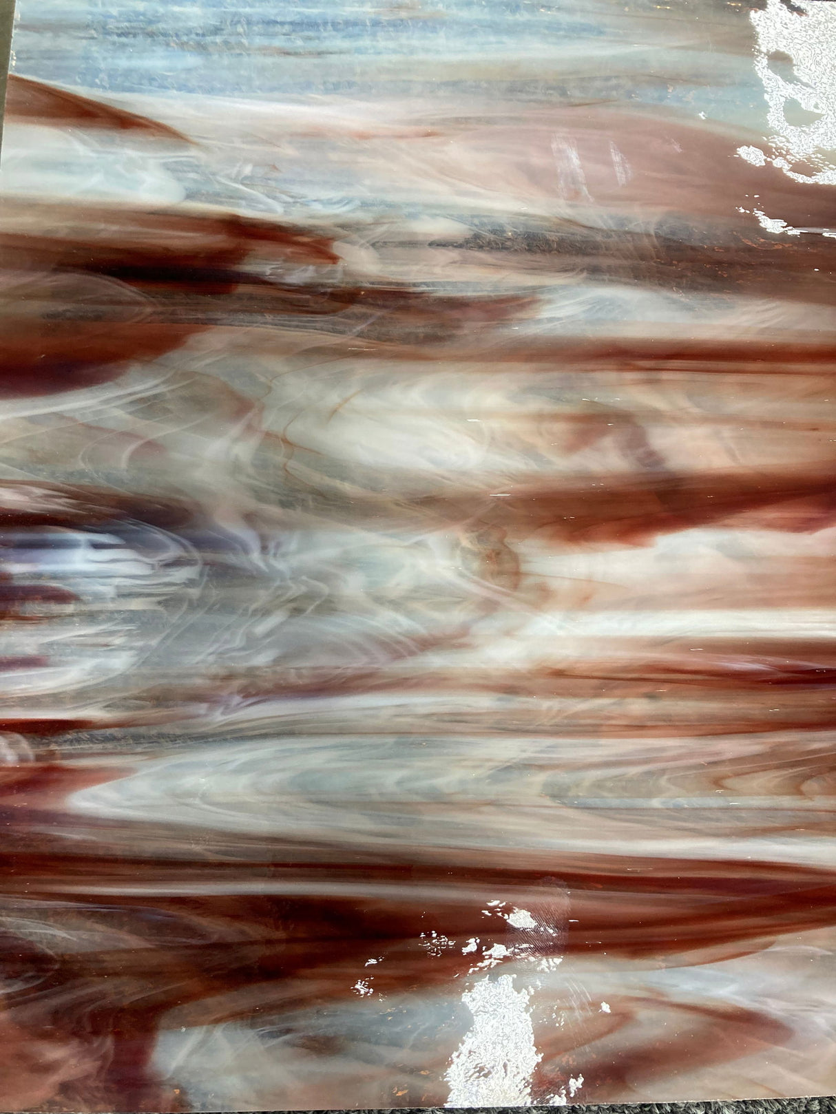 96 COE Sierra Red Pearl Opal - Stained Glass Express