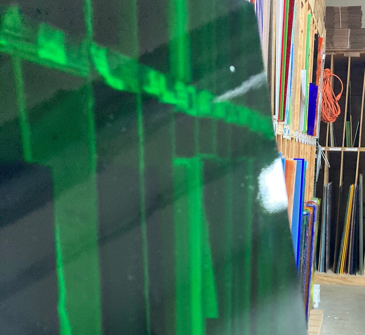 96 COE Smooth Dark Green Cathedral