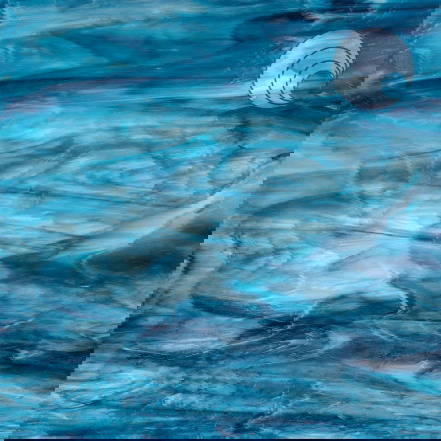 96 COE White, Navy, Aqua "South Beach" - Stained Glass Express