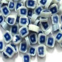 96 Coe Blue Hip To Be Square Millefiori - Stained Glass Express