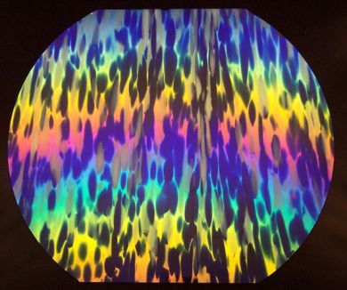 96 Coe Clear under Spirit Murano Rainbow Dirchrioc - Stained Glass Express