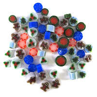 96 Coe Holiday Assortment Millefiori - Stained Glass Express