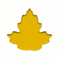 96 Coe Precut Large Maple Leaf Yellow ltd - Stained Glass Express
