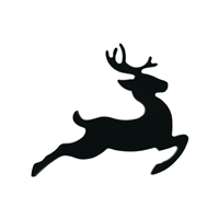 96 Coe Precut Reindeer Black - Stained Glass Express