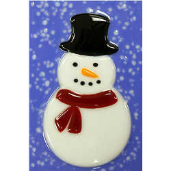 96 Coe Precut Snowman White I - Stained Glass Express