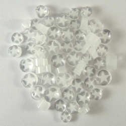 96 Coe White Star Millefiori Assortment - Stained Glass Express