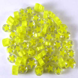 96 Coe Yellow Star Millefiori - Stained Glass Express