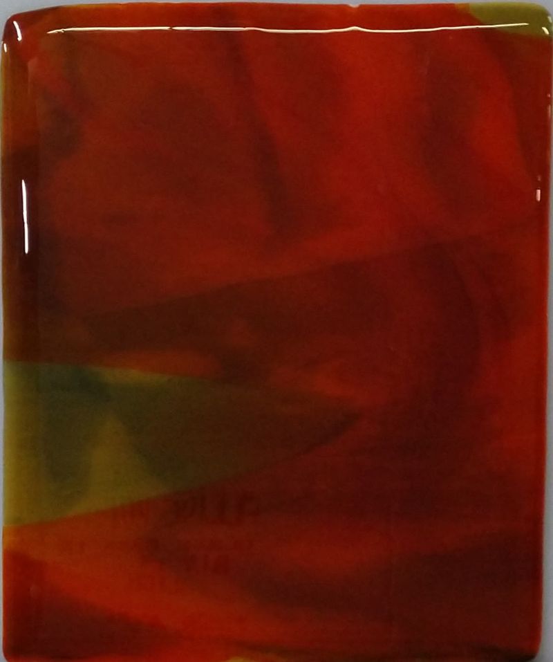 96 Honey Gray Red Cathedral Fusible - Stained Glass Express