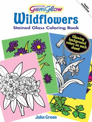 Book Stained Glass Coloring Wildflowers