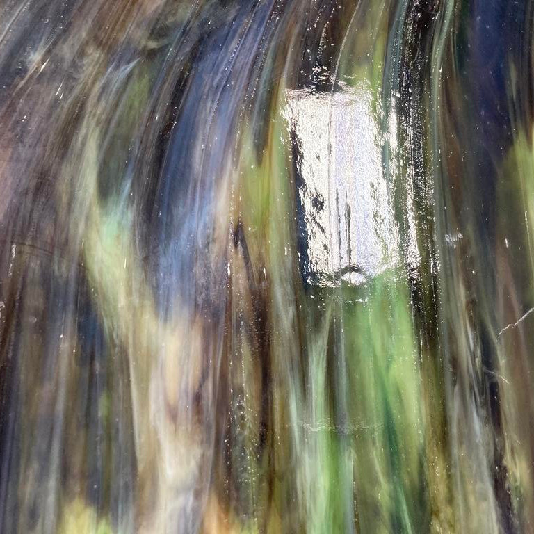 Dark Brown, Green and White Wispy Opal