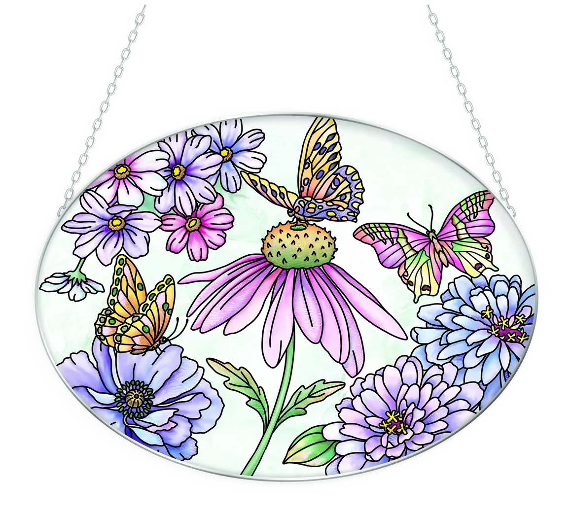 Aubergine Song Suncatcher - Stained Glass Express