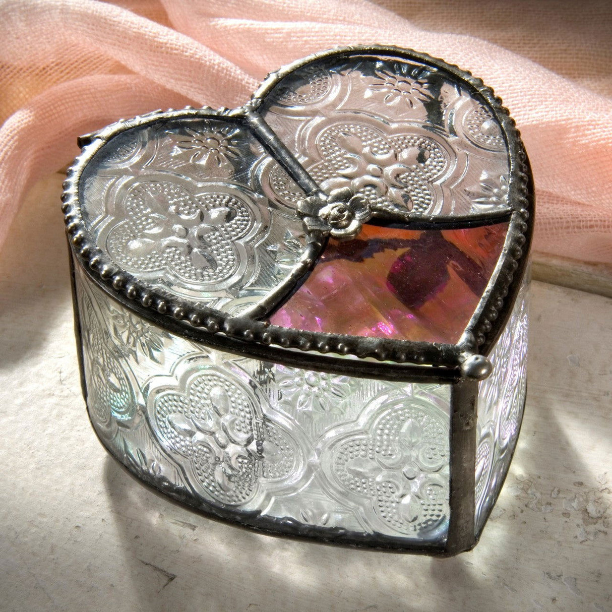 BOX, VINT & CHAMPAGNE HEART - Stained Glass Express