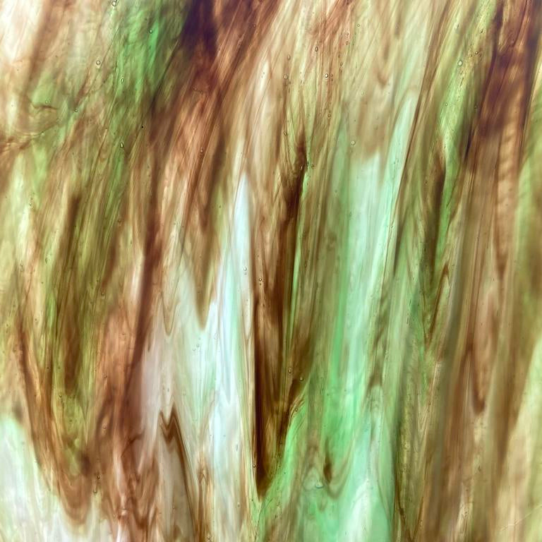 Dark Brown, Green and White Wispy Opal