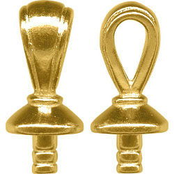 Bead Capper with Bail Gold Plated - Stained Glass Express