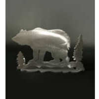 Bear Brushed Aluminum Art stand - Stained Glass Express