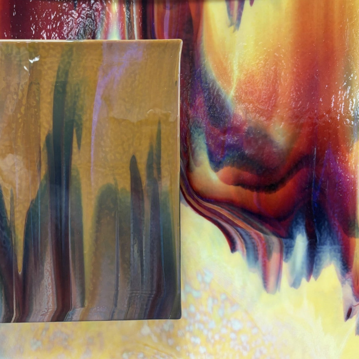 90 COE Soft Yellow, Deep Red Opal Single Rolled