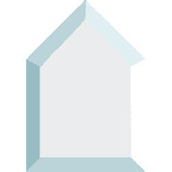 Bevel Clear Pentagon 4 " x 6" - Stained Glass Express